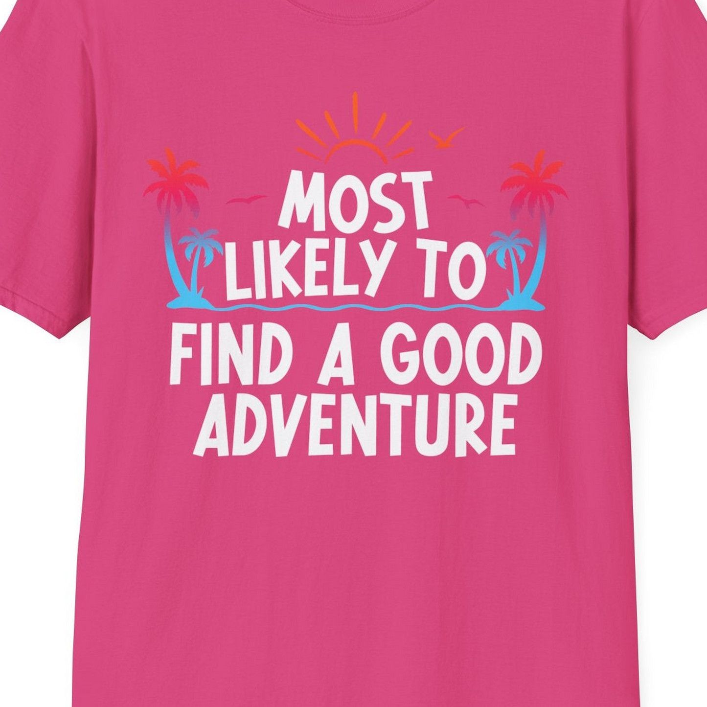 Tropical Adventure Shirt T-Shirt – Heliconia – Best Cruise Shirts Close Up