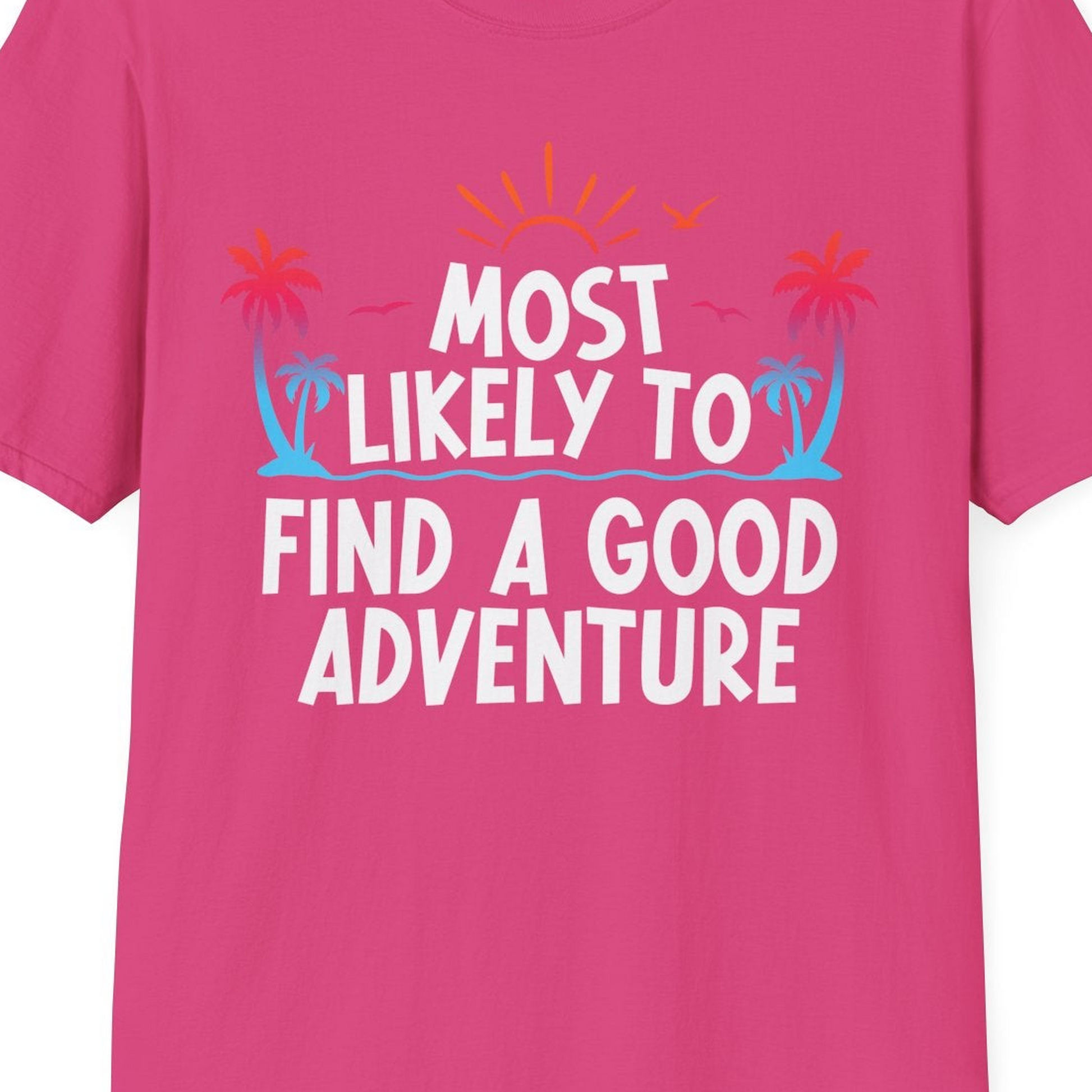 Tropical Adventure Shirt T-Shirt – Heliconia – Best Cruise Shirts Close Up