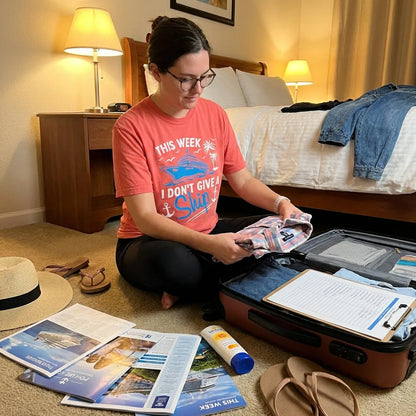 Lifestyle View — This Week I Don't Give A Ship Cruise Humor Tropical Shirt — T-Shirt